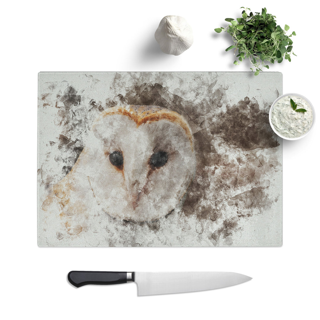 Barn Owl Vol.1 Watercolour Chopping Board