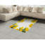 Tapis décoratif à longues fibres en fibre de polyester jaune à haute densité-42031131