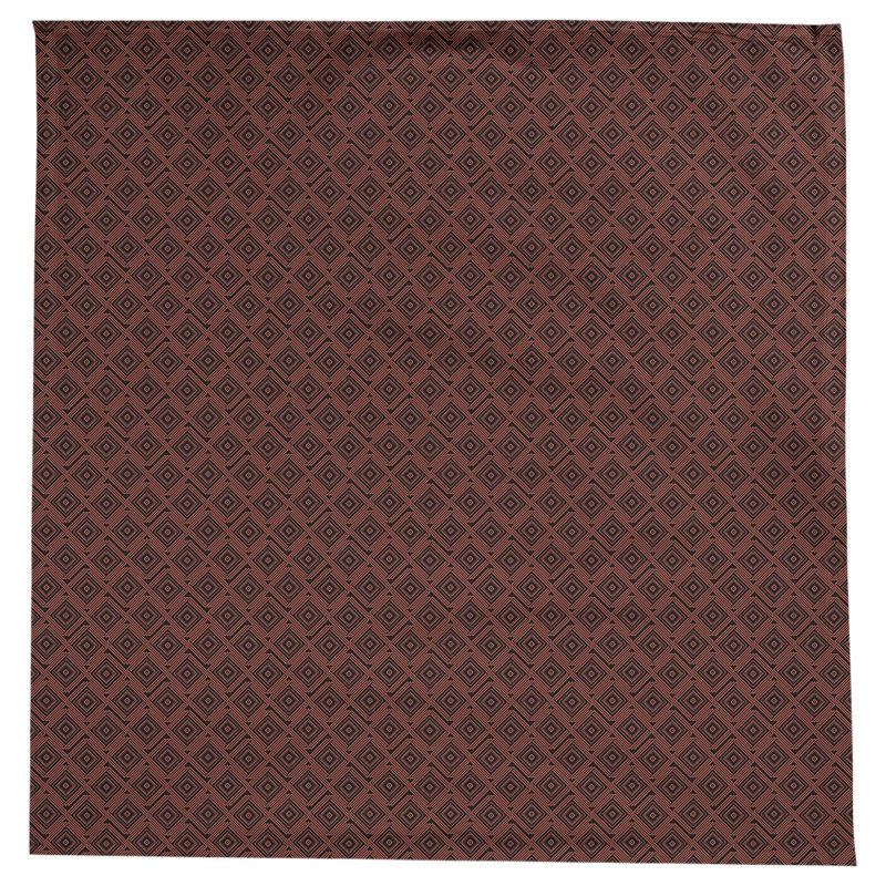 Leffel Square Maze Tablecloth, Black/Red