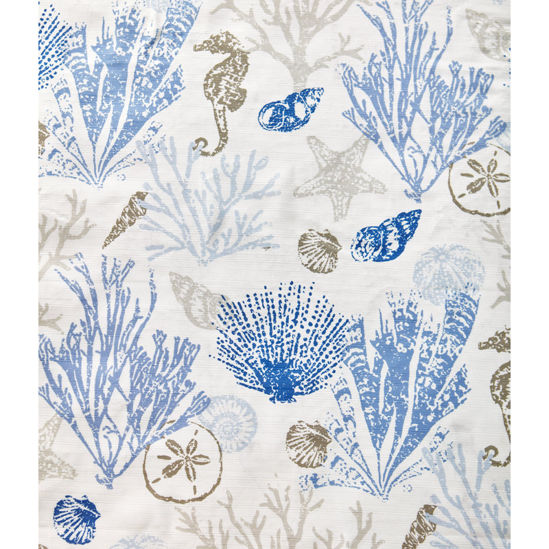  Cobalt Polyester Canvas Shower Curtain