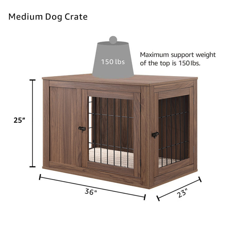 Caisse pour animaux Gelinas, Noyer, Moyen (H 25 po x l 23 po x P 36 po)