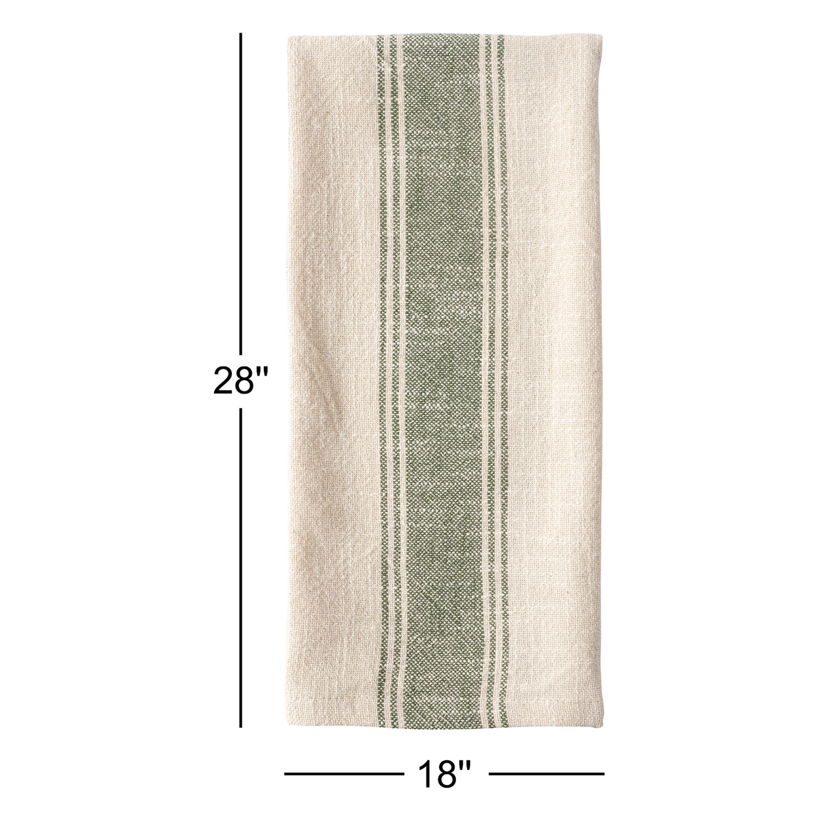 4 Piece Monaco Slubbed Tea Towel Set, Olive
