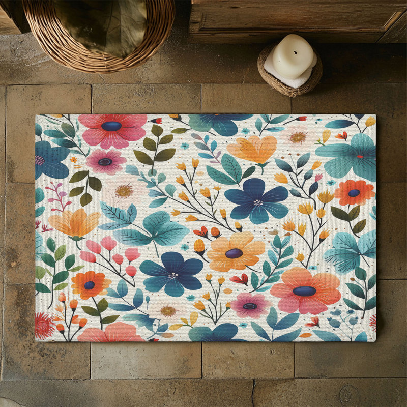 Tapis tressé Spring Blossom Dance, Rectangulaire 3 pi x 5 pi