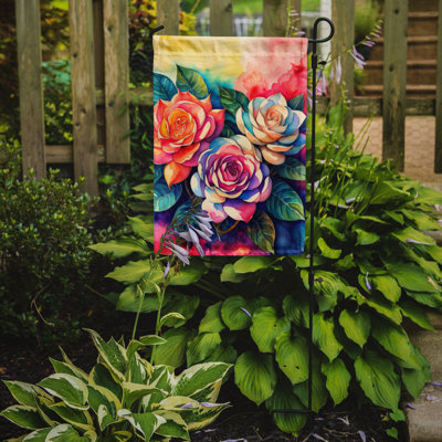 Drapeau de jardin double en polyester H 15,5 po x l 11,25 po