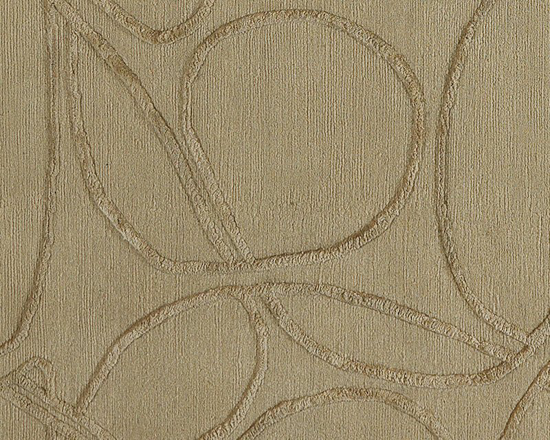 Clover Geometric Hand-Knotted Wool/Silk Beige/Neutral Area Rug, Rectangle 10' x 14', Beige