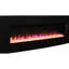 Foyer électrique incurvé à l'avant avec rétroéclairage multicolore - chaleur de 1400 W, 4 couleurs de flamme, 11 réglages de température, télécommande murale 48 po 5000 / H, évent