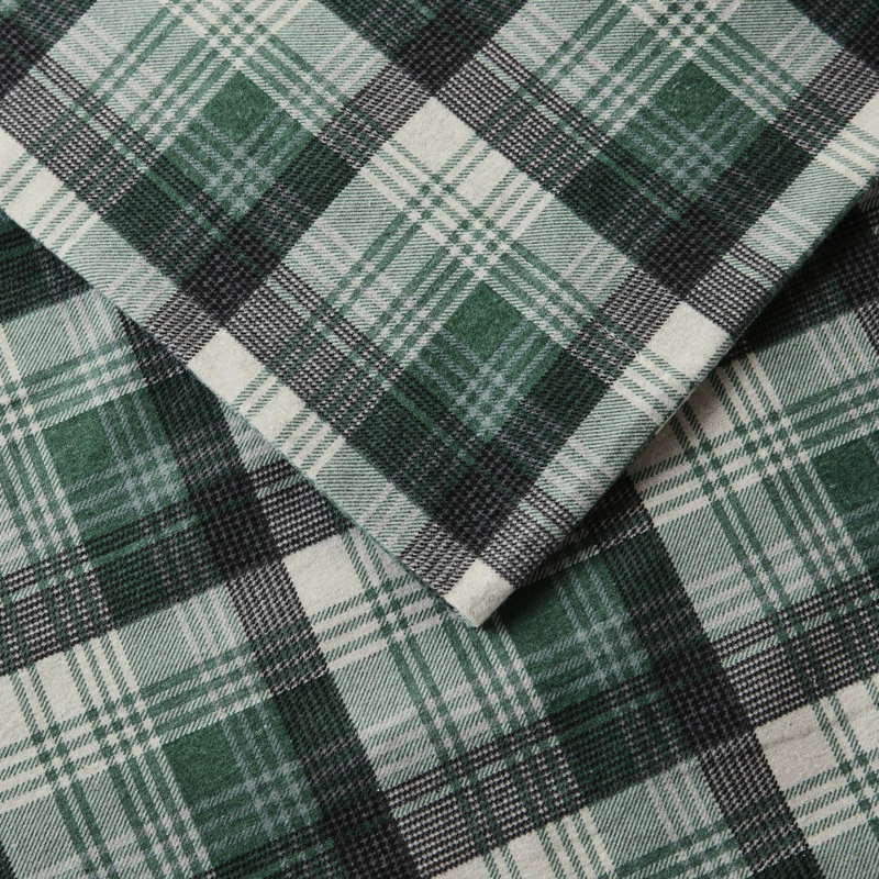 100% flanelle de coton 4 pièces pour lit double à carreaux double / double 12 po / très grand / très grand 14 po avec articles lavables à la machine