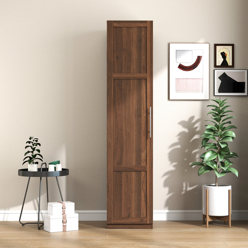 Armoire de rangement haute autoportante, Walnut