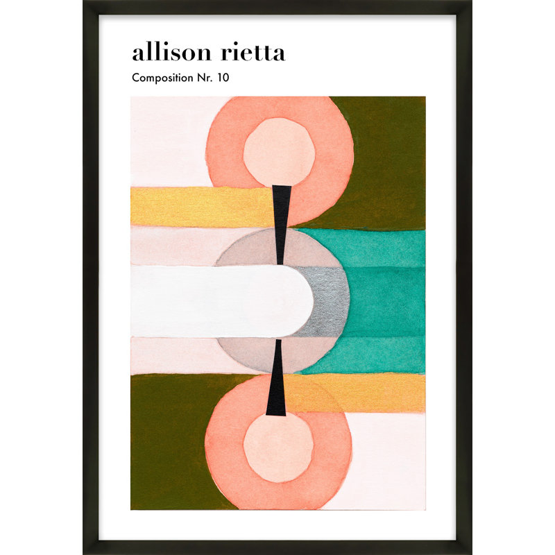 Composition de l'ibis Nr. 10 par Allison Rietta - impression encadrée, Cadre noir, H 20 po x l 14 po x P 1,25 po