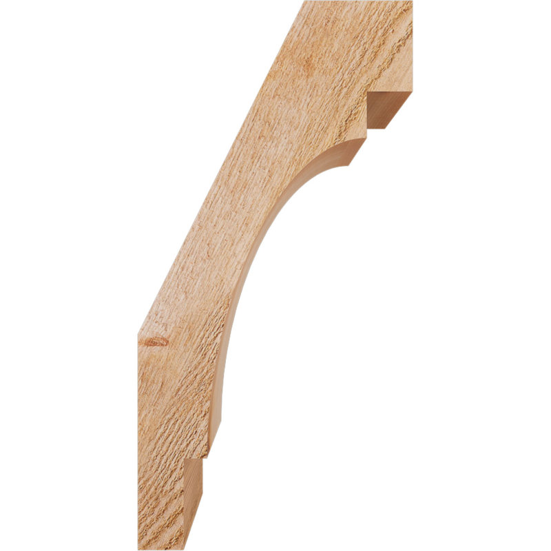 Attelle pour genou à gros grain de mercure, l 4 po x P 8 po x H 16 po, cèdre rouge de l'Ouest, Cèdre rouge de l'Ouest