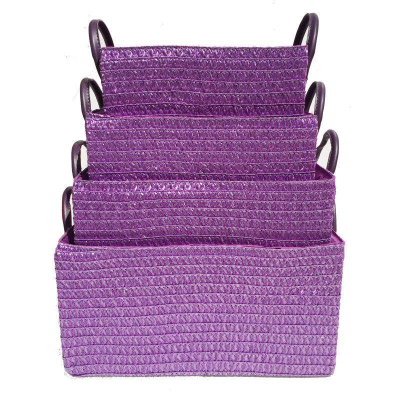 WFX Utility Aerie Fabric Decorative Basket, 18cm H x 34cm W x 23cm D, Purple
