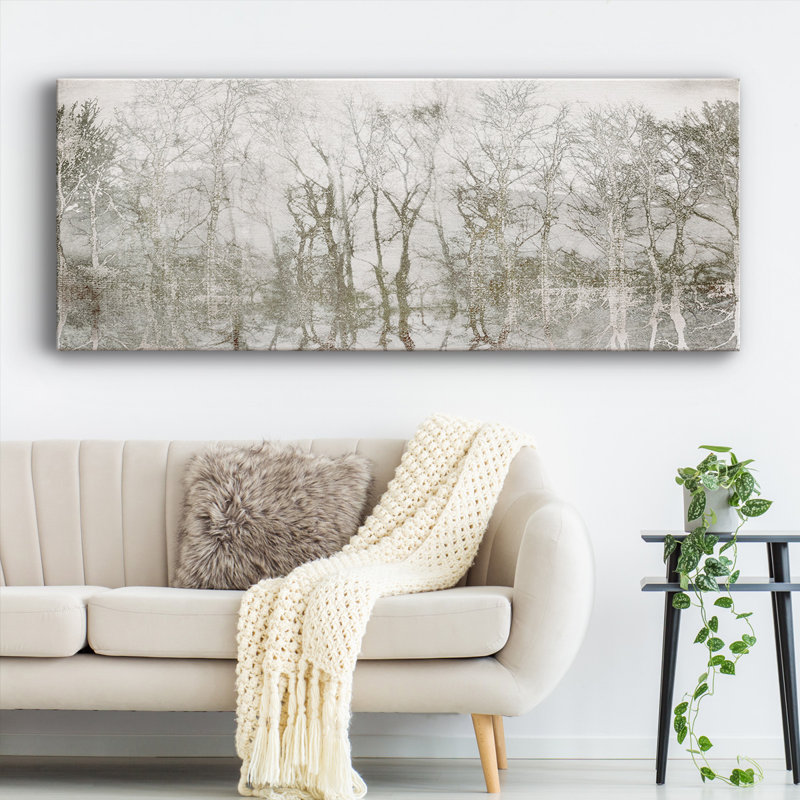 Arbres chatoyants sur toile, H 12 po x l 30 po x P 1,5 po