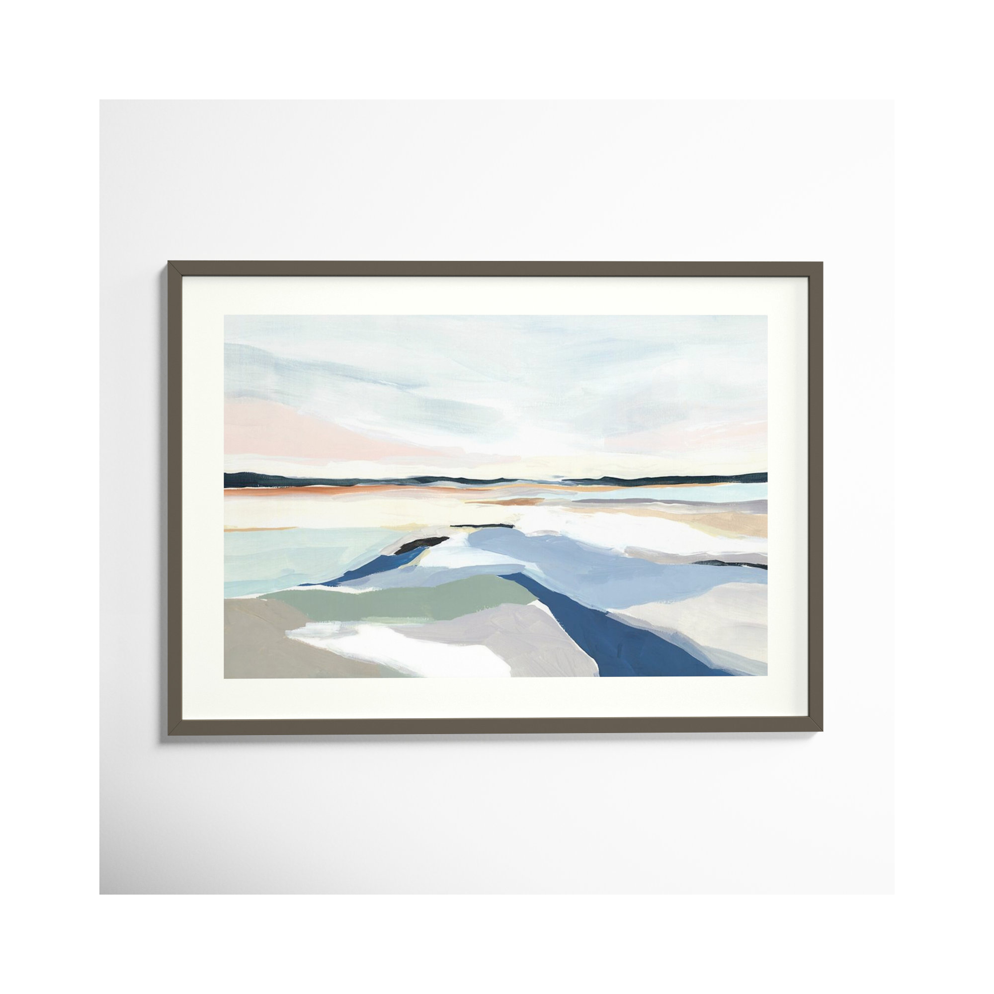 Seaside Day I by Isabelle Z, Gray Framed Paper, 31" H x 43" W