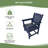 HIPS Patio Chair Set Of 2,Outdoor Dinning Chair With Vertical Backrest,380Lbs Capacity Chairs For Garden, Porch And Backyard,Navy Blue