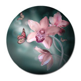 Orchids And Butterflies Print
