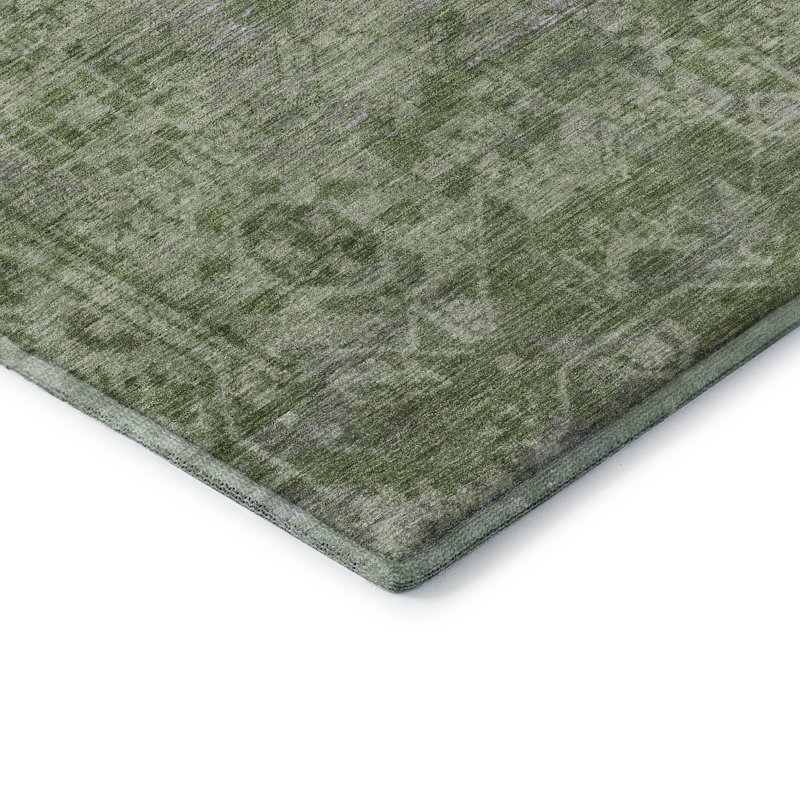 Premium Machine Washable Larock AMF1228 Global Rug, Round 8'