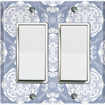Patterned 2 - Gang Rocker Standard Wall Plate