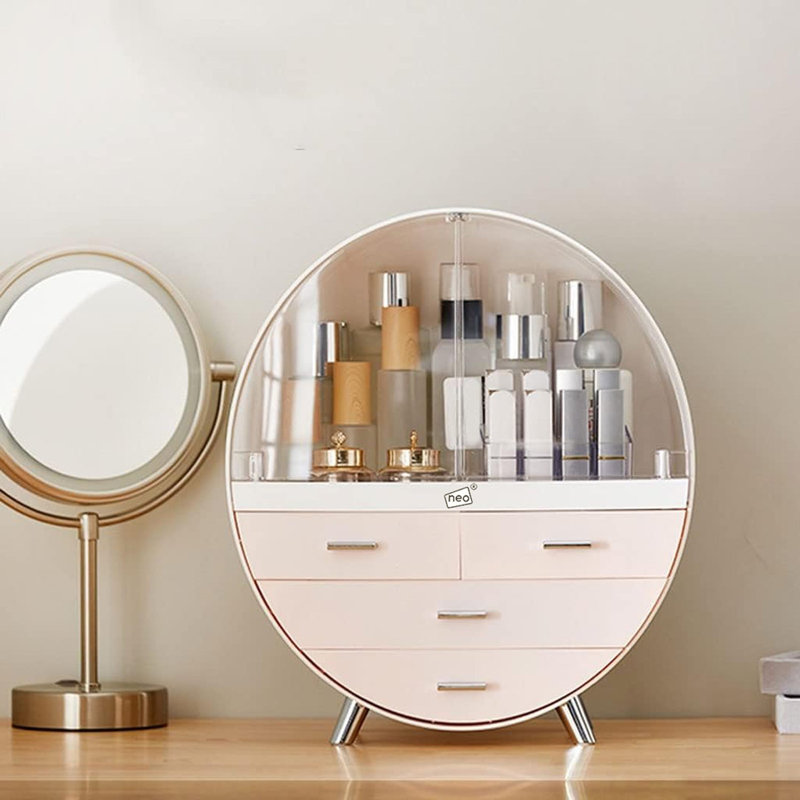 Acrylic Makeup Organiser, Pink