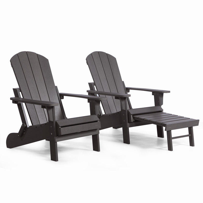 Chaise Adirondack pliante Hurley Morphew, Taupe