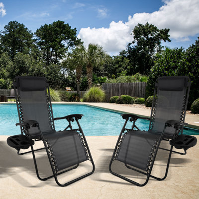 Cadisha 2-pieces Zero Gravity Chairs by Arlmont & Co.