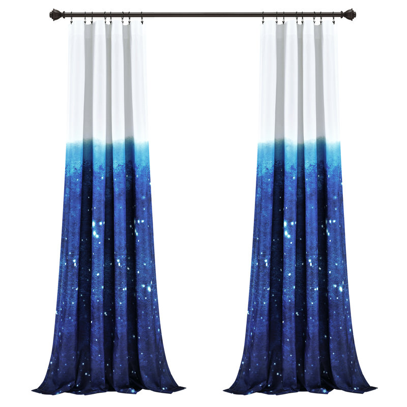 Polyester Semi Sheer Curtain Pair