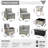 10 - Person Patio Furniture Set with Swivel Rockers, Outdoor Wicker Rattan Sectional Seating Group with Cushions, All Weather Sofa Conversation Set with Fire Pit Table for Garden Backyard-1208788461