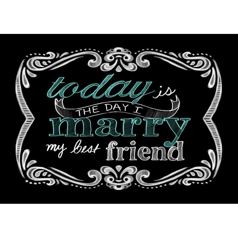 Marry My Best Friend - Wrapped Canvas Print, 30cm H x 46cm W x 3.8cm D
