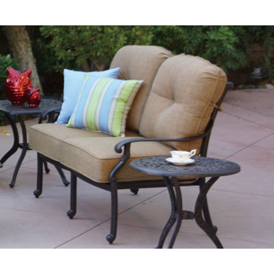 Tatiana 50'' Wide Metal Loveseat with Cushions