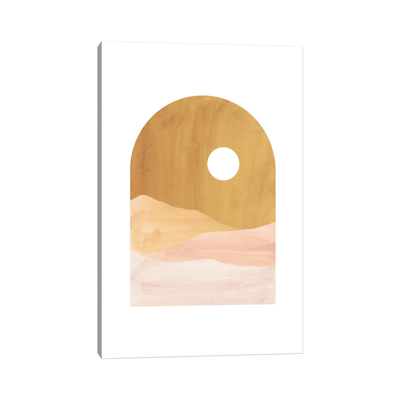 Abstract Boho Landscape by Whales Way - Painting on Canvas, 66.04cm H x 45.72cm W x 1.91cm D, Wrapped Canvas