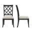 2 chaises de salle à manger de style Mid-Century rétro, chêne foncé, siège rembourré en bois massif de 2-24712491