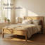 Tête de lit à lattes simple Clean, bois séché au four, système de lattes sans sommier, dégagement sous le lit de 10 po-1959484805