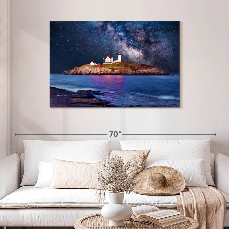 Phare de Lilie Cape Neddick Nubble, H 30 po x l 45 po