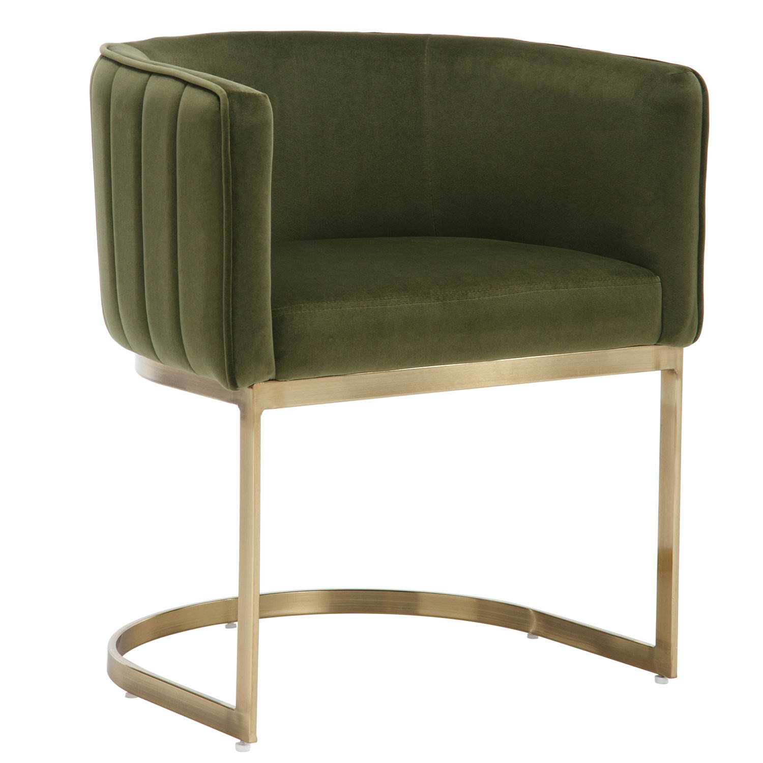 Everly Quinn Modern Barrel Dining Chair with Armrests
