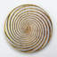  Panneau décoratif rond en spirale abstraite, cadre doré blanc avec couvercle en acrylique-129402252