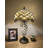 Simonson Tiffany Table Lamp Beige Stained Glass Shade And Base LED Bulbs Included 12"W*12"D*22"H