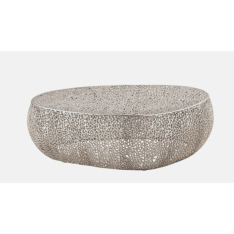 Table basse ovale argent, Argent argent
