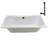 66'' x 34'' Acrylic Soaking Drop-In Bathtub, Drain Included-97545321
