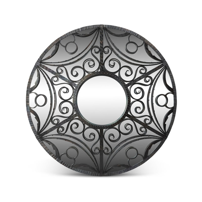 Round Metal Wall Mirror, 36.50" x 36.50