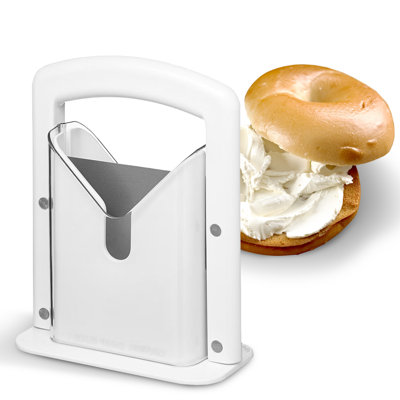 Cheer Collection Stainless Steel Bagel Slicer