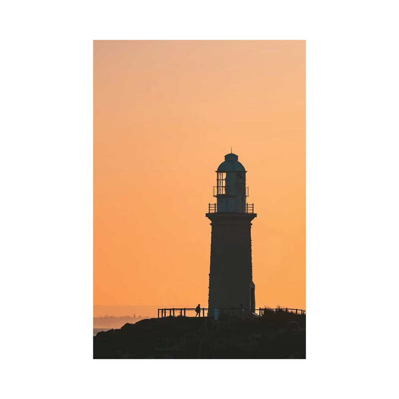 Sunset Lighthouse Silhouette by James Vodicka - Wrapped Canvas Gallery-Wrapped Canvas Giclée, 30.48cm H x 20.32cm W