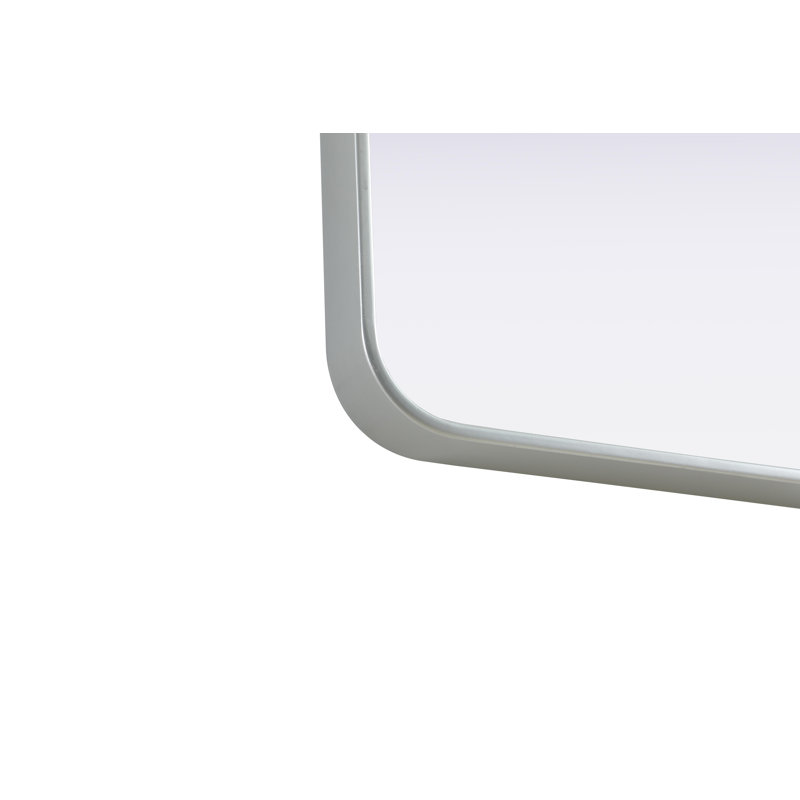 Erath Contour Metal Mirror, Silver, 30" x 18"