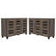 Armoire de rangement à chaussures en bois manufacturé 3 portes Lismore-110221858