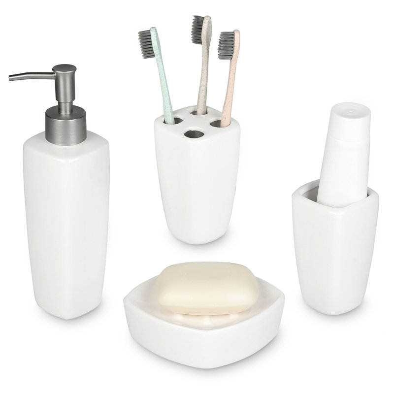 4 Piece Bathroom Accessory Set