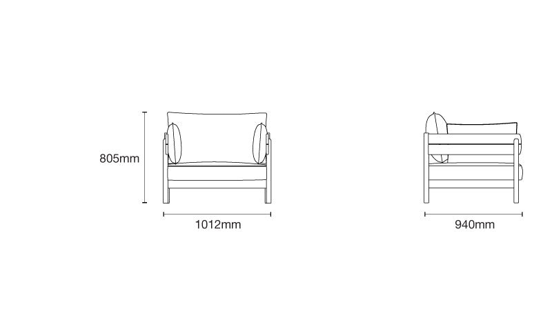 Tanso Outdoor Teak Lounge Chair