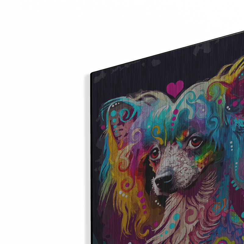 «Chinois à crête» par Dean Russo, H 16 po x l 12 po