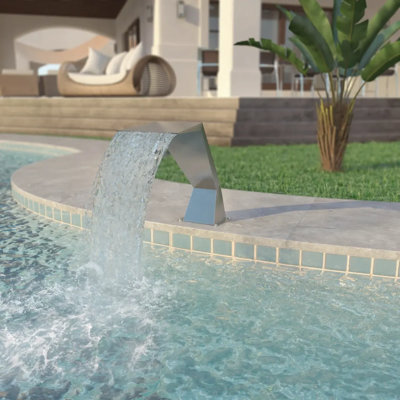 Outdoor Stainless Steel Waterfall Fountain