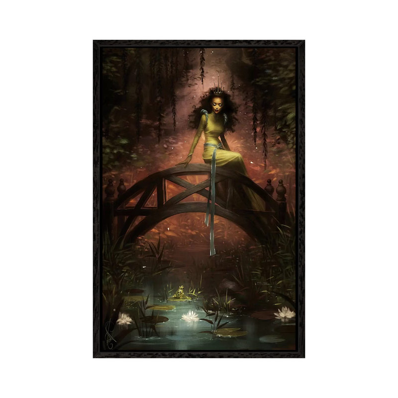 The Frog Prince by Melanie Delon - Print on Canvas, 66.04 cm H x 45.72 cm W, Black Framed