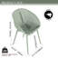 Fauteuil moderne en plastique PP résistant aux intempéries avec filet évidé, intérieur / extérieur (ensemble de 2)-801750373