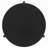 Coffee Table Black Round Solid Wood.