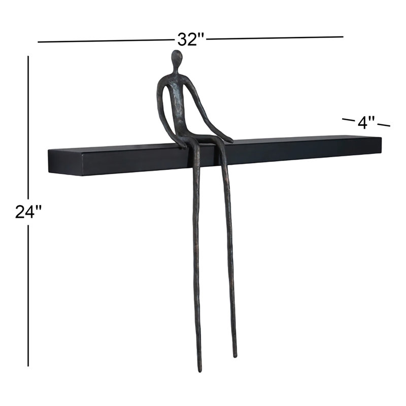 Moveable Man on Shelf Sitting Wall Décor